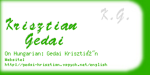 krisztian gedai business card